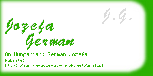 jozefa german business card